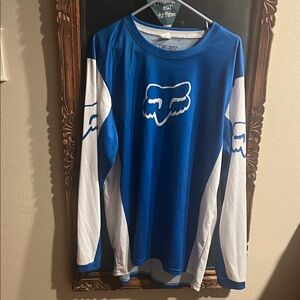 Fox Blue and White Men's Shirt